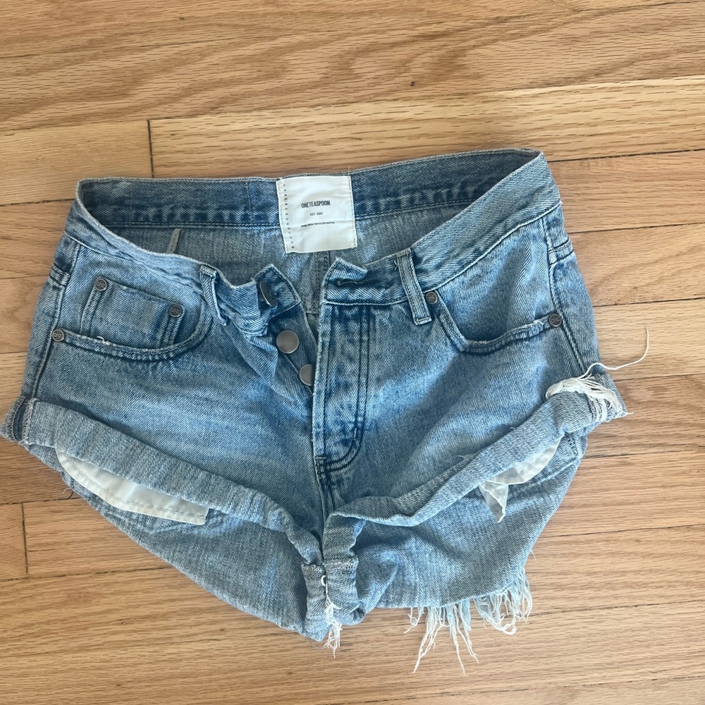 One tea spoon Light Blue Jean Shorts